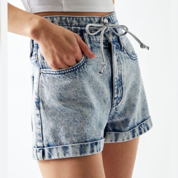 PacSun Pants - PacSun Drawn Blue Denim Mom Shorts Size 25